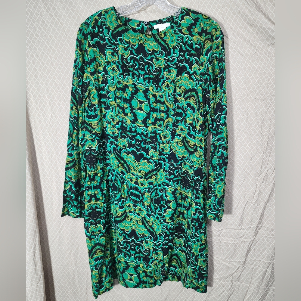 H&M Green Shift Dress Women's 4